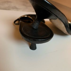 Gucci black silver ellesmere interlocking G heel